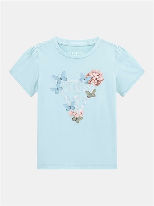 t-shirt bambina azzurra GUESS | K5RI07K6YW4/G7P5